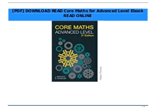 advanced level mathematics pdf